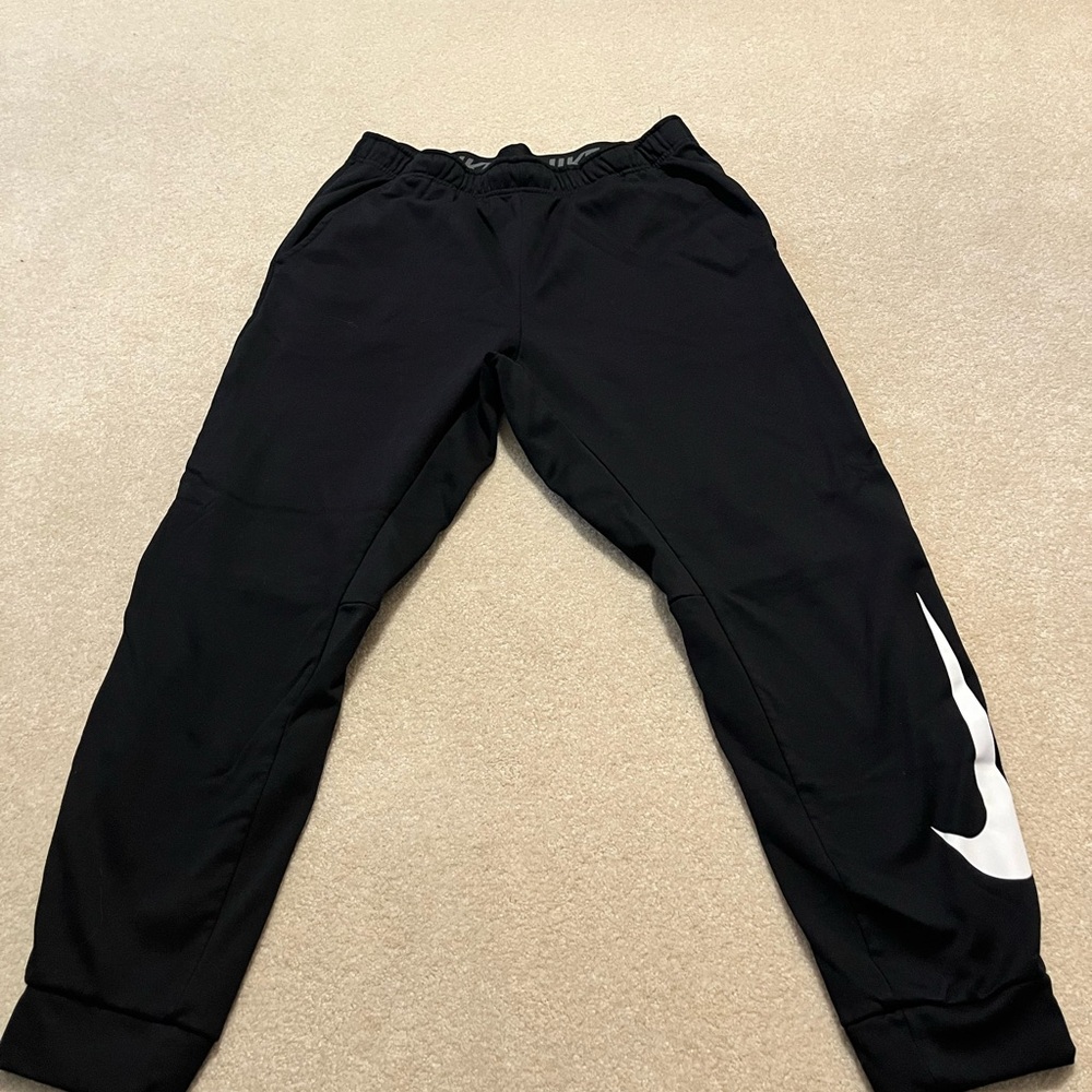 Nike Black Men’s Joggers with White Swoosh